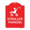 Signmission Reserved Stroller Parking W/ Graphic, Red & White Aluminum Sign, 18" x 24", RW-1824-22985 A-DES-RW-1824-22985 - alternate 1